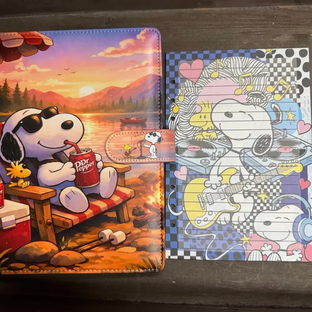 Peanuts Snoopy A5 Binder w/ matching paper